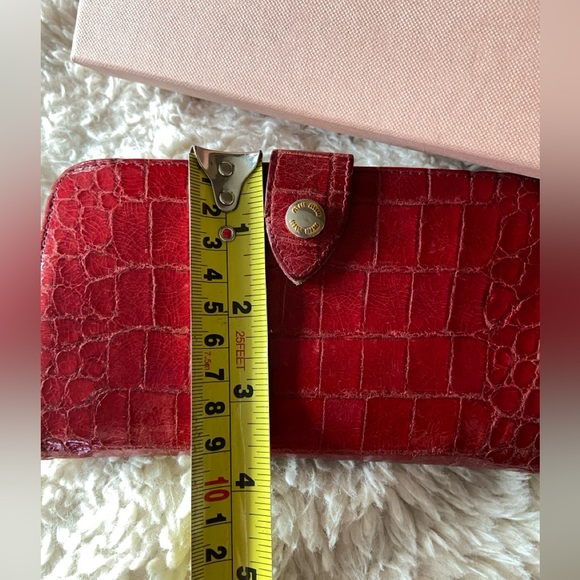 Miu Miu leather bow croc emboss wallet - Picture 12 of 13